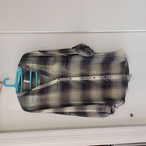 Xhilaration Sheer Plaid Blouse